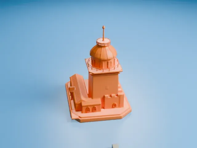 Maiden's Tower model, East view