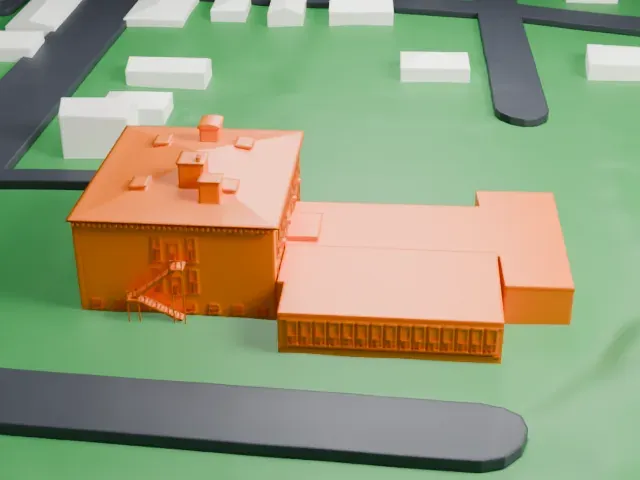Main School, Hillburn model, North view
