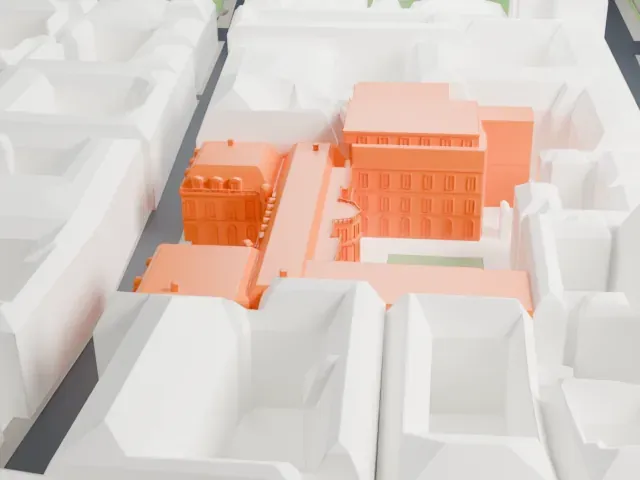 Maison de la Chimie model, East view
