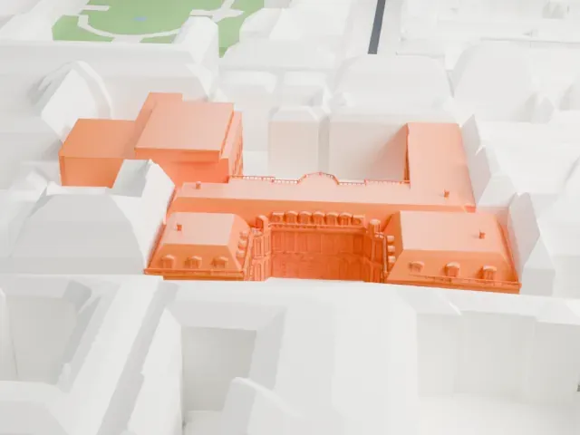 Maison de la Chimie model, South view