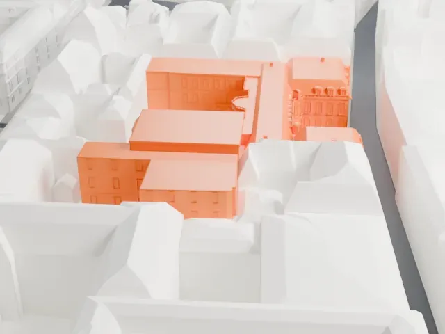 Maison de la Chimie model, West view