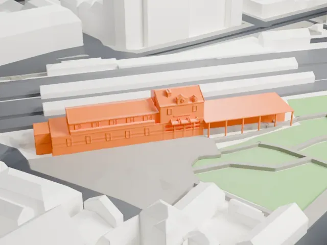 Maisons-Alfort–Alfortville station model, East view