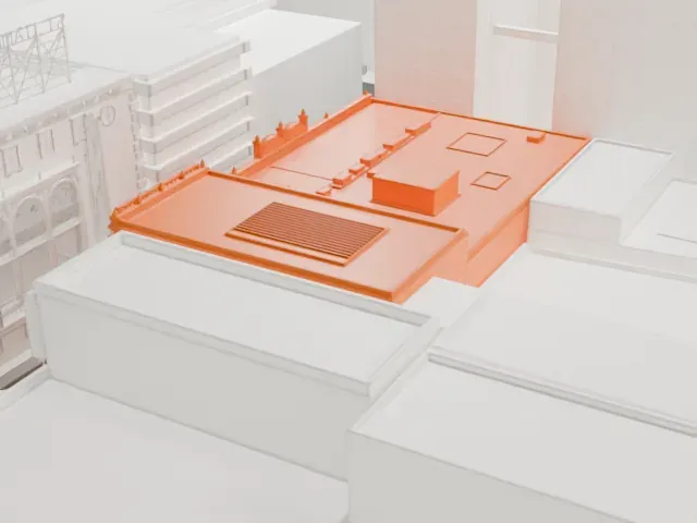 Majestic Theatre, Broadway model, East view