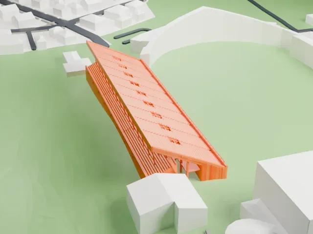 Maksimir Stadium model, North view