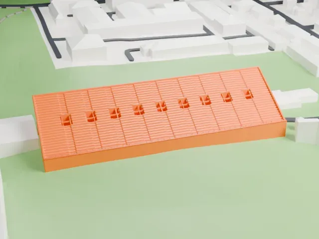 Maksimir Stadium model, West view