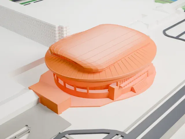 Makuhari Messe model, East view