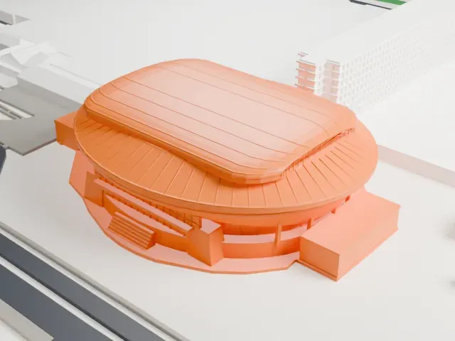 Makuhari Messe model, North view