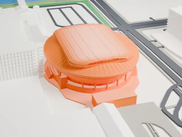 Makuhari Messe model, South view