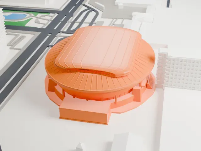 Makuhari Messe model, West view