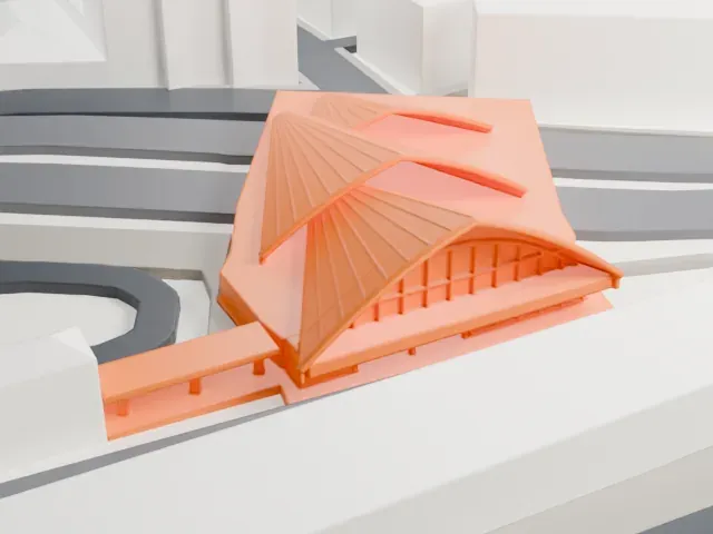 Manchester Oxford Road railway station model, North view