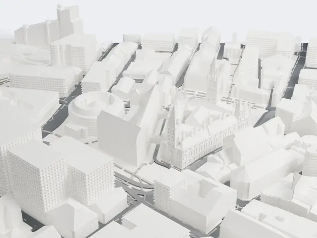 Manchester Town Hall model, East view