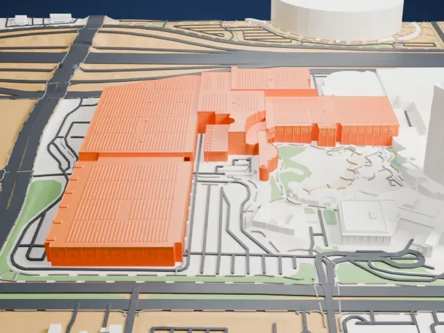 Mandalay Bay Convention Center model, East view