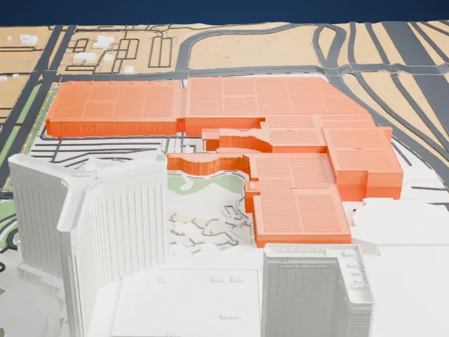 Mandalay Bay Convention Center model, North view