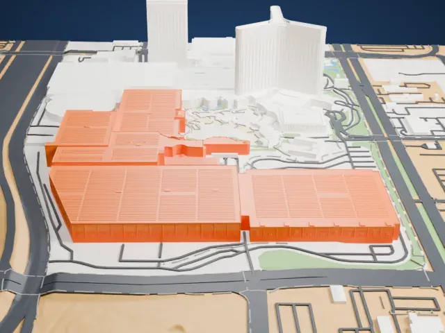 Mandalay Bay Convention Center model, South view