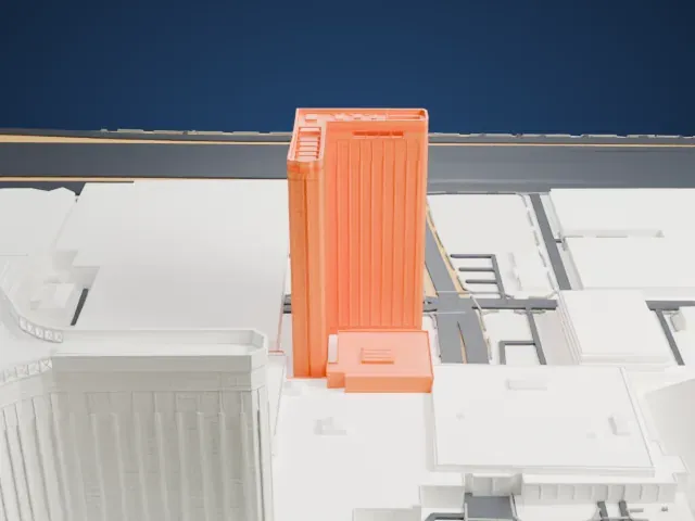 Mandalay Bay model, East view