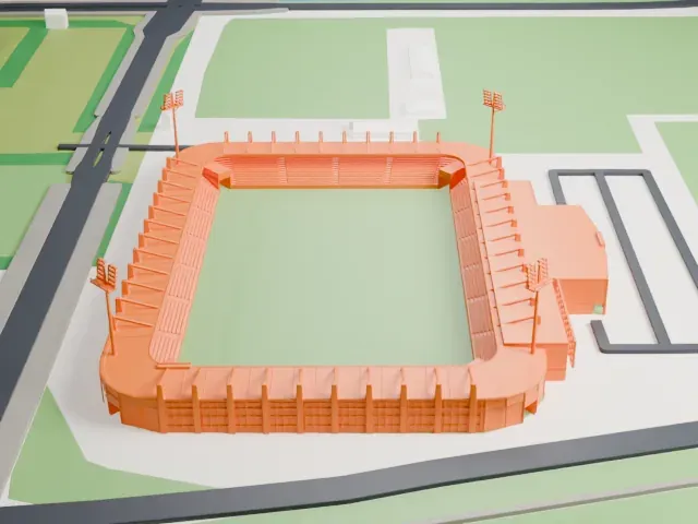 Mandemakers Stadion model, North view