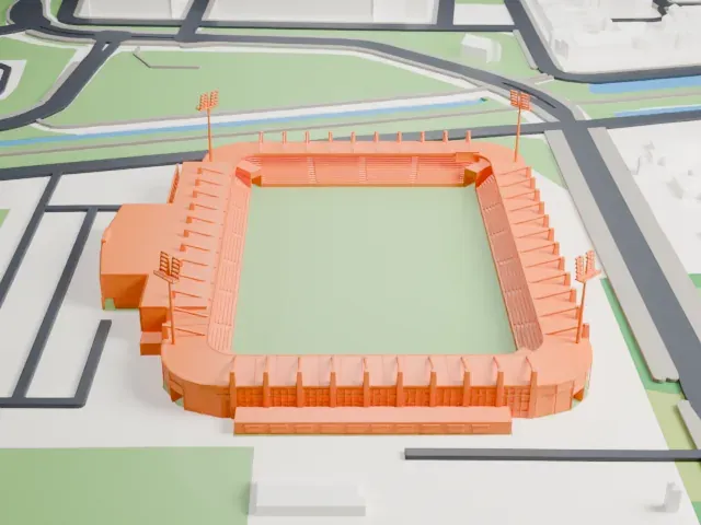 Mandemakers Stadion model, South view