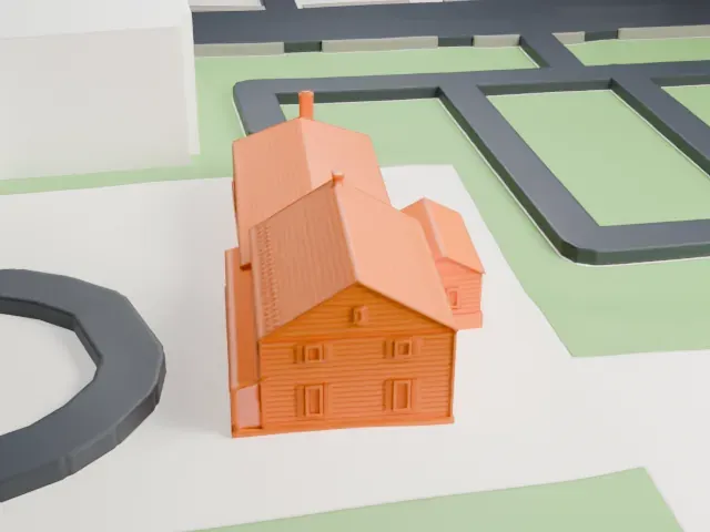Manhasset Monthly Meeting of the Society of Friends model, East view