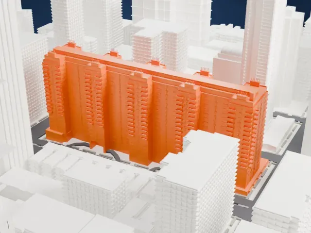 Manhattan House model, North view