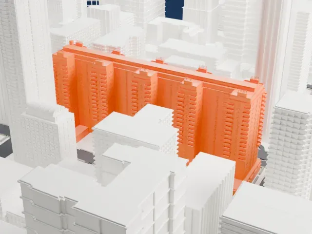 Manhattan House model, South view