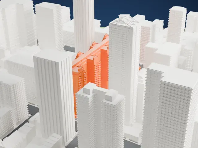 Manhattan House model, West view