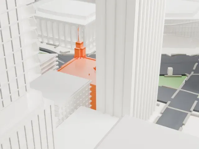 Manhattan New York Temple model, East view