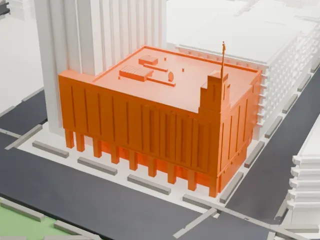 Manhattan New York Temple model, West view