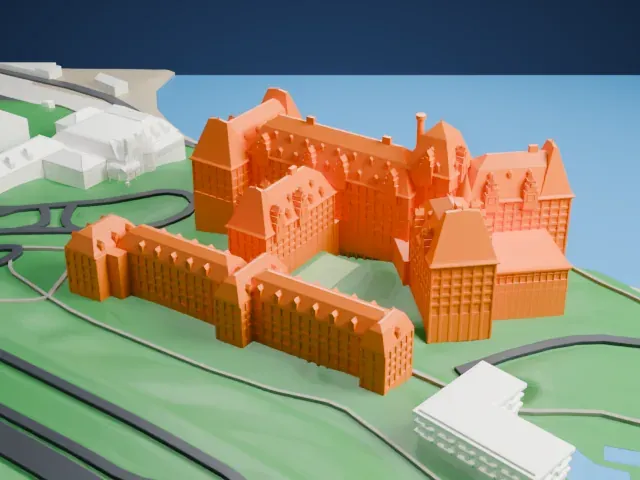 Manoir Richelieu model, West view