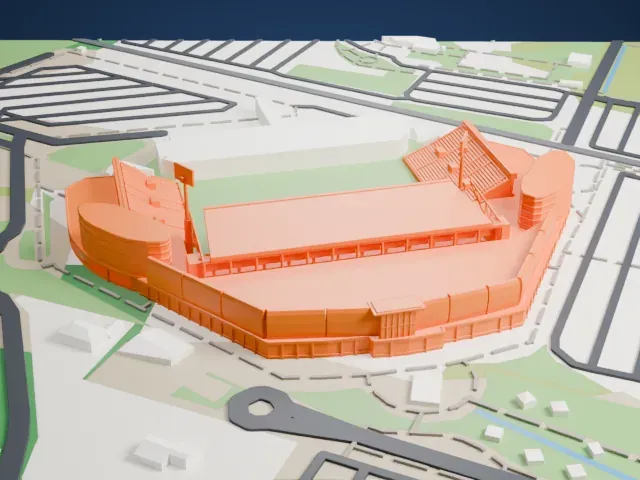 Mapei Stadium – Città del Tricolore model, East view