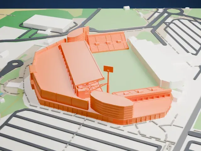 Mapei Stadium – Città del Tricolore model, North view