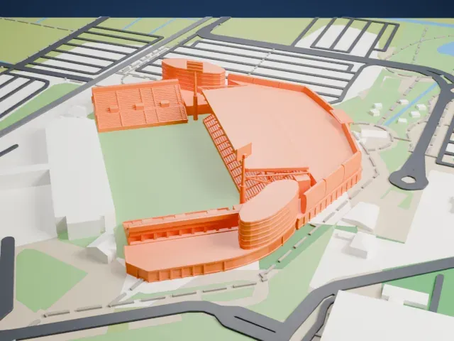 Mapei Stadium – Città del Tricolore model, South view
