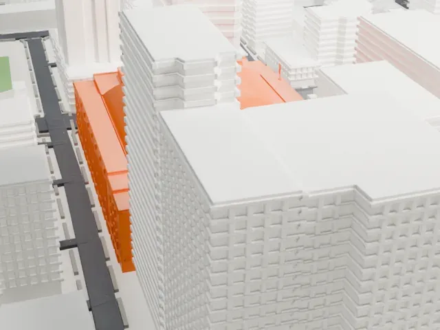 Maple Leaf Gardens model, West view