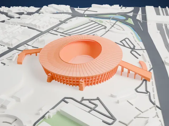 Maracanã Stadium model, East view