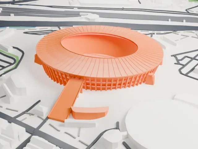 Maracanã Stadium model, South view
