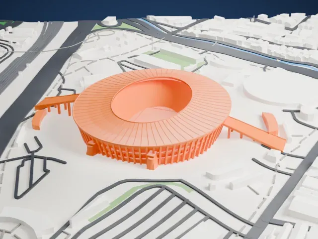 Maracanã Stadium model, West view
