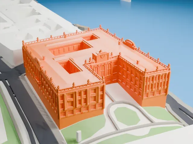 Marble Palace model, East view