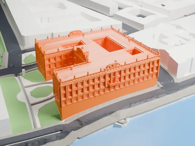 Marble Palace model, North view