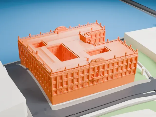 Marble Palace model, South view