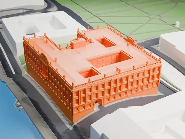 Marble Palace model, West view