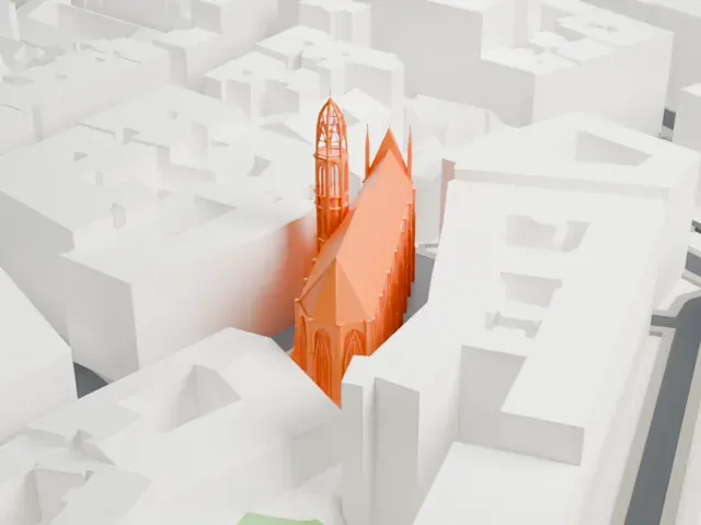 Maria am Gestade model, East view
