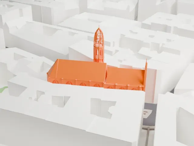 Maria am Gestade model, North view