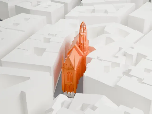 Maria am Gestade model, West view