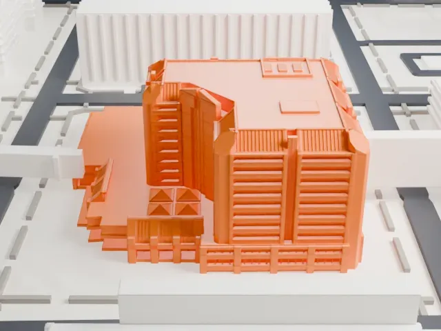 Maricopa County Administration Building model, North view