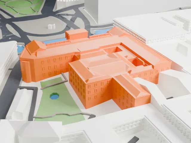 Mariinsky Palace model, South view