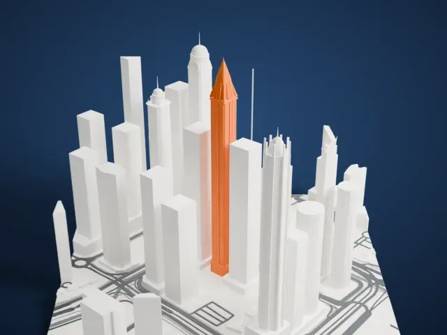 Marina 101 model, East view