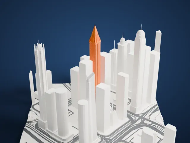 Marina 101 model, North view