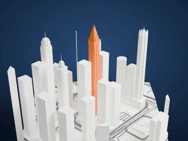 Marina 101 model, South view