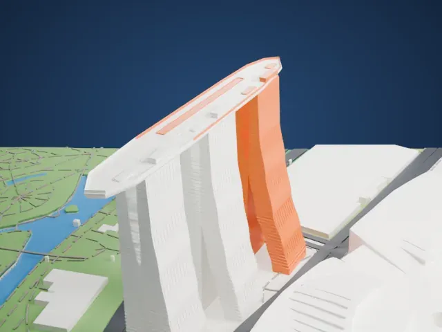 Marina Bay Sands model, North view