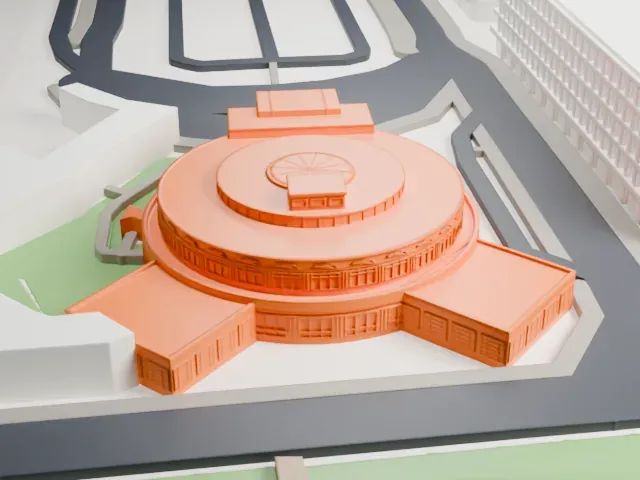 Marine Air Terminal model, North view