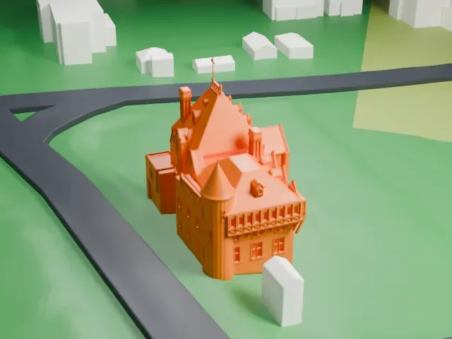 Marion Castle model, North view